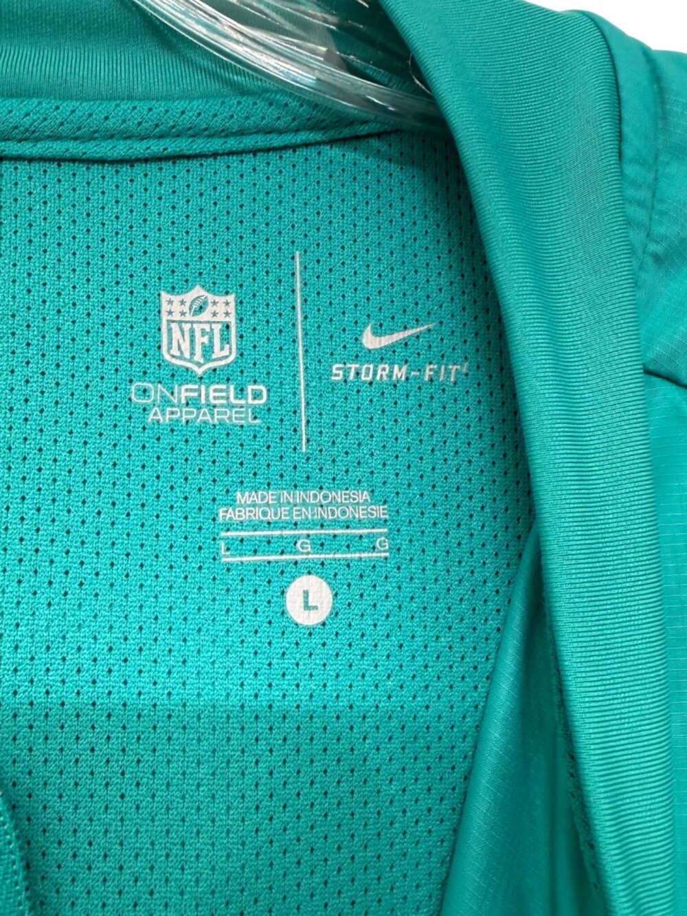 MIAMI DOLPHINS NIKE NFL 3/4 ZIP LONG SLEEVE WINDBREAKER W/ POCKETS MEN'S SIZE L - Picture 3 of 9